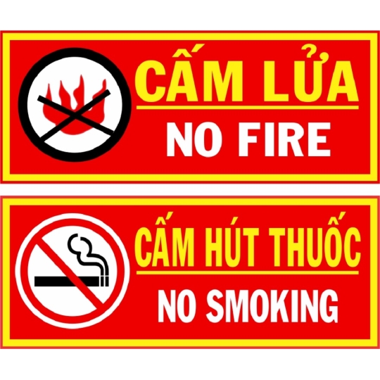 Bộ cấm lửa cấm thuốc phòng cháy chữa cháy