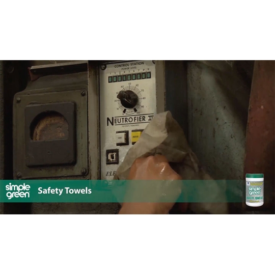 Hộp khăn giấy ướt lau dầu mỡ, cặn bẩn Simple Green Safety Towels