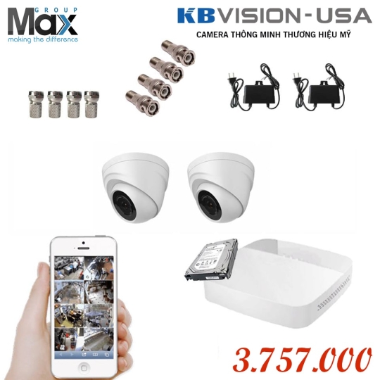 TRỌN BỘ 02 CAMERA CHÍNH HÃNG TRONG NHÀ