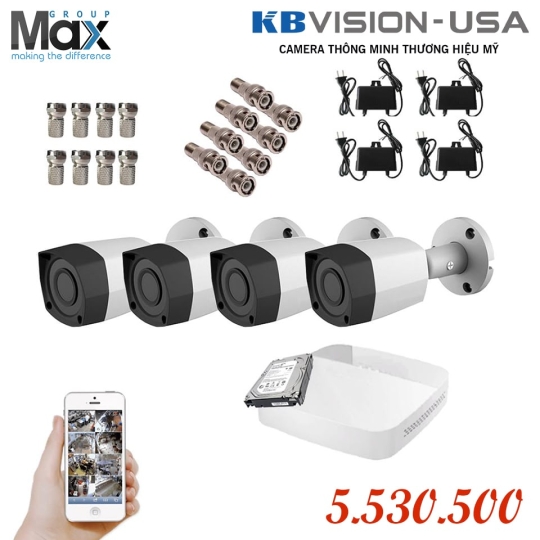 TRỌN BỘ 04 CAMERA CHÍNH HÃNG NGOÀI TRỜI