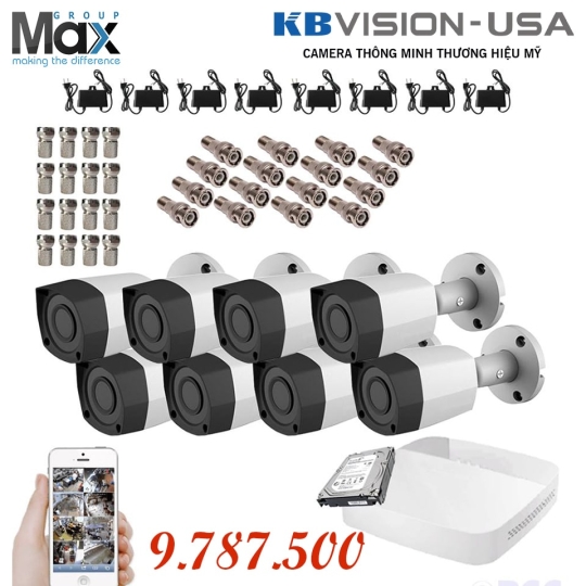 TRỌN BỘ 08 CAMERA CHÍNH HÃNG NGOÀI TRỜI